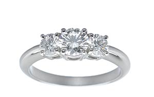 Three-Stone Diamond Anniversary Ring